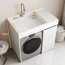 드럼세탁기 싱크대 애벌 탕비실 개수대 66x60빨래판모델 빨래 베란다, 1, K. 0CM 오른쪽 캐비닛 마찰이 있는 싱크대