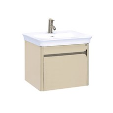 簡約米色壁掛式浴室櫃，節省空間，輕鬆收納浴室雜物，打造整潔舒適的衛浴空間。, 米色, 1個