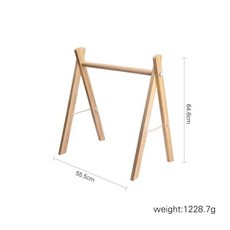 피트니스 프레임 체육관 모바일 서스펜션 방 장식 활동 액세서리 나무 딸랑이 장난감 1 세트, Wood play gym