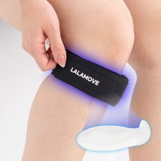 라라무브 슬개골 무릎보호대 슬개건 러닝, 블랙, 1개