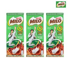 태국 네슬레 코코아 마일로팩 코코아우유 180ml x 3팩 코코아밀크 Thai Nestle Milo Cocoa Milk Drink Pack, 3개