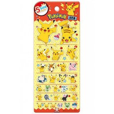포켓몬 스티커 피카츄, 5사이즈, 도티도그
