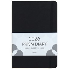 [인디고] 2026 프리즘 B6 위클리 다이어리 (날짜형 32절 주간) - 블랙, 상품명, 상세설명 참조, 상품명