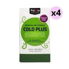 파이오라 콜로 플러스 산양유 초유 778mg 타블렛 PaiOra Colo Plus, 4개, 300정