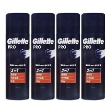 질레트 프로 쉐이빙 젤, 4개, 195g