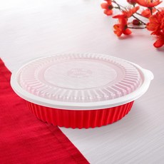 圓形年菜盒 便當盒 耐熱 可微波, 1個, 50個裝