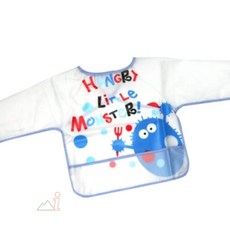 디쓰리포 유아미술가운 하늘색 아동 비닐 앞치마