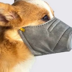 반려동물 호흡기 보호 입마개 삼중 필터 통기성 메쉬 천 소재 야외 산책 공기, 1개, 상세페이지 참조g, 중형