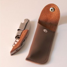 와이알 고급 원목 와인 오프너 병따개 + (가죽케이스 증정), 1세트, 우드