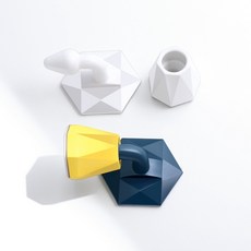 北歐風門擋 阻門器 免釘牆降音門擋 門墊 門後護牆 防撞墊 保護墊 緩衝墊 門擋 吸入式門擋 防撞, 1個, 灰白撞色