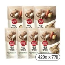 햇반 버섯야채죽, 420g, 7개