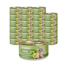 인네이처 그린캔 고양이 간식캔, 24개, 85g, 닭고기