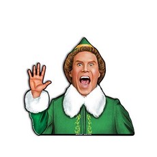 Jolly Elf 웨이빙 암 와이퍼 블레이드 데칼 크리스마스와 겨울용. WiperTAG 태그s 와이퍼가 켜졌을 때 후방 차량 및 웨이브에 부착하세요. 미국에서 제작., Jolly Elf 웨이빙 암 와이퍼 블레이드 데칼, 크