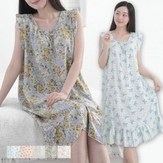 여성 프릴 나시 원피스 잠옷 홈웨어 빅사이즈 루즈핏 임부복가능