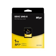 Wise SDXC UHS-II V60 SD記憶卡 高速記憶卡 專業攝影 4K錄影, 1個, UHS-II V60 記憶卡 1TB