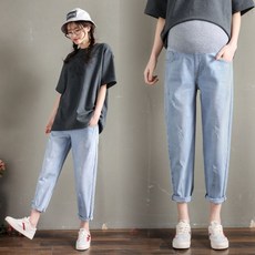 임산부 9부 배기 팬츠