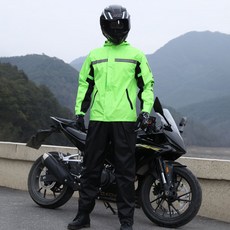 큰귀멍멍 남성용 오토바이 낚시 등산 작업용 방수 레인코트 비옷 우비 상하의 세트