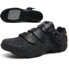 專業騎行鞋 男兩用公路車鎖鞋 專業自行車鞋 女山地車競賽單車鞋 硬底, 2003-橡胶变色绿, 37
