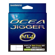Shimano (SHIMANO) PE 라인 오시아 지거 MX4 200m 0.8 호 라임 그린 PL-O64P 낚싯줄, 1개, 상품명참조