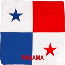 Motique Accessories 대형 면 반다나 - 푸에르토리코 국기 블랙 앤 화이트 인트 루시아 깃발 [호환], 파나마