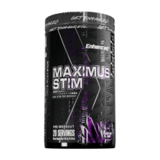 ENHANCED Maximus Stim 헬스보충제 - 차세대 초강력 부스터 포도맛, 1개, 20회분