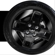 레이 EV 14인치 휠마스크 데칼스티커 DIY 호환 휠스티커 커스텀, 블랙 유광, 1세트