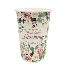 390ml 13온스 디자인종이컵 일회용종이컵 블루밍 1박스, 1000개