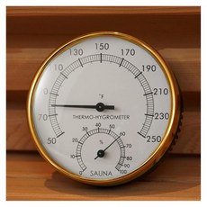 사우나실용 사우나 온도계 2 in 1 화씨 습도계 정밀 온도 및 습도 게이지 배럴 또는 적외선 증기 사우나용 액세서리, S, Thermometer