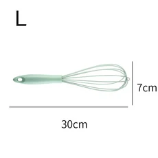 수동 계란 비터 플라스틱 실리콘 풍선 비터 휘스크 풍선 코일 스타일 계란 도구 수동 거품기 주방 용품, [04] Green 12 inchs