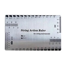 호환 기타 현 액션 측정 눈금자 일렉트릭베이스 어쿠스틱 기타 현 악기 용 알루미늄/스테인레스 금속 도구, 02 Stainless Steel