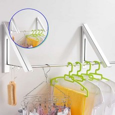 쌍문상회 벽걸이행거 접이식 벽걸이 행거 접이식벽걸이행거 벽행거 접이식행거 미니행거 폴딩행거 벽옷걸이 공간절약 공간활용 옷걸이 40872EA, 80cm, 블랙