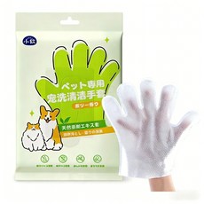寵物專用 去淚痕 眼部清潔濕巾, 1套, 【共6片】茶樹清香型-免洗手套, 50ml