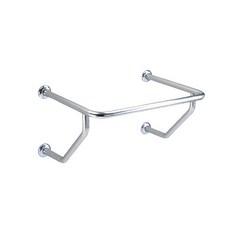 【海夫健康生活館】裕華 不鏽鋼系列 亮面 W型 洗臉盆扶手 65x52x33cm(T-111), 1個