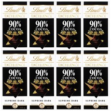 린트 엑설런스 다크 90% 초콜릿, 100g, 8개