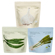 파머스톡 동결건조 3종 국산 다진마늘 청양고추 큐브 대파 슬라이스, 1세트