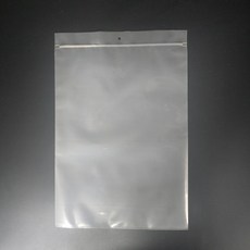 폴리코 전면 투명 후면 반투명/백색 지퍼백 A4용지 사이즈, 1세트, 50개입