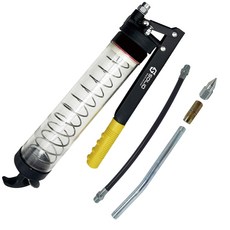 솔리드 투명 구리스건 600cc 말통형 구리스펌프 주입기 자동차 굴삭기 SOL-GP600, 솔리드 구리스건 SOL-GP600, 1개