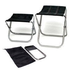 접이식 의자 두랄루민 등산용 의자 캠핑 초경량 휴대용의자, 블랙 소형, 1개