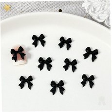 셀프 네일 아트 리본 모양 파츠 장식 재료 화이트 컬러 네일샵 홈 네일 꾸미기, 1개, 화이트_SHORT