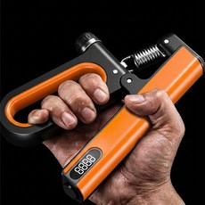 덕분애 120kg 강도조절 논슬립 그립 악력기 전자 카운트 무소음, 1개, 오렌지