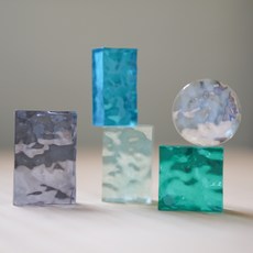 미니 바다 물결 몰드 레진키링 만들기 여름파도장식 레진아트 선물, 정사각, 1개