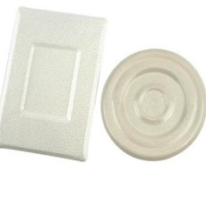 우유 투입구 마개 아이보리 원형 캡, 사각, 1개