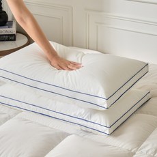 YOPENCE 푹신한 호텔용 마이크로화이버 베개솜 방수 항균 지퍼형, 1개, 화이트