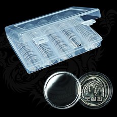 코인 장기보관 캡슐 스크래치방지 50주 투명 케이스 22mm