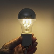 하프 크롬 LED전구 미드센츄리 반컷팅 미러전구 눈부심 방지 4W G45 A60 G95, 1개
