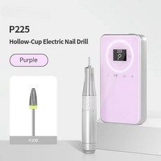 미니 코어리스 모터 네일 드릴 휴대용 경량 전문가용 살롱 도구, 1개, 1. P225 Purple