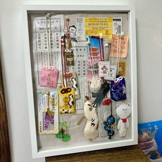 御守收納相框 立體展示框 紀念品收藏盒, 1個, 白色-（中空5釐米）送膠水,玻璃-8寸（內框15.2x20.3cm）