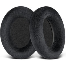 SOULWIT 교체용 이어패드-호환 젠하이저 Sennheiser HD650/HD6XX (매스드롭)/HD600/HD58X/HD660S/HD660S2/HD580/HD565/HD545, 1세트, Black, Velour