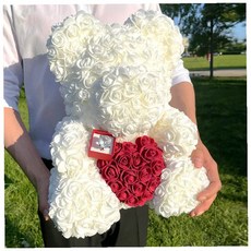 40cm 곰돌이가 품은 다이아 반지 박스포장 사랑고백 프로포즈