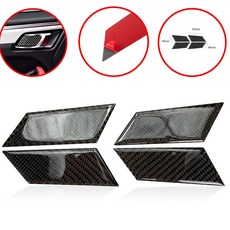 台灣 真碳纖維 內裝飾 門把手門碗形框架裝飾 # B適合15-19 Macan Cayenne Panamera